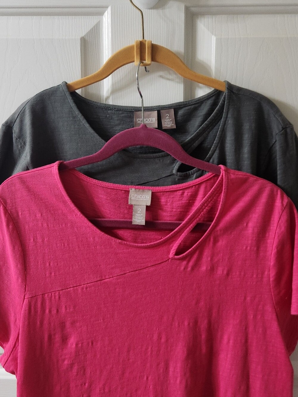 CHICO'S Brand (2 Tops) Short sleeve 100% cotton